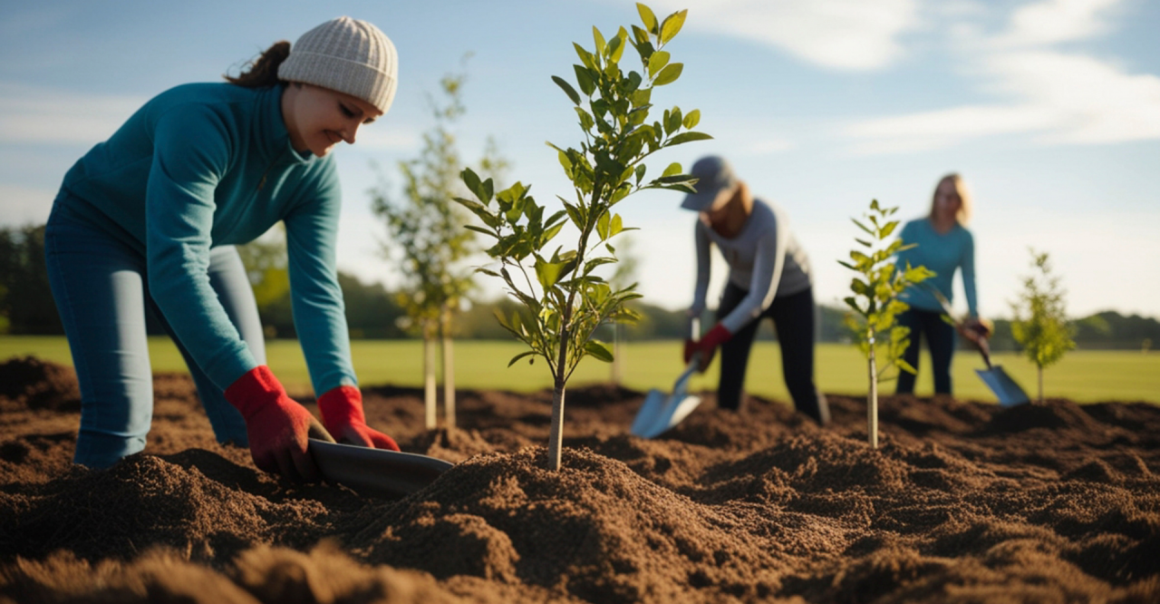 Instrucciones para plantar y regar árboles